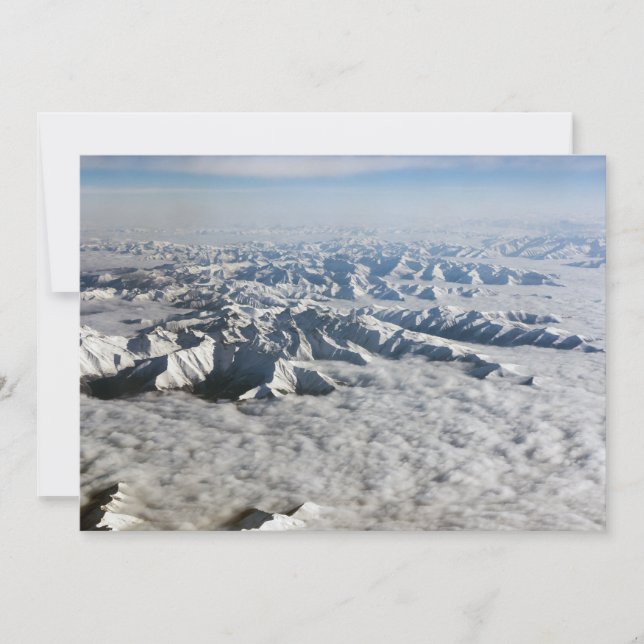 Convite Montanhas Himalaya sob nuvens - Tibete (Frente)