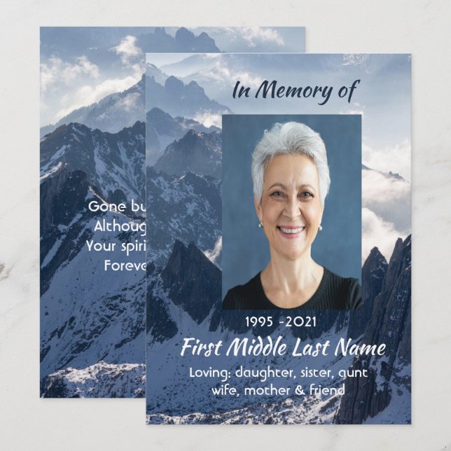 Convite Montanhas Lembrança Memorial Alpino (Frente/Verso)