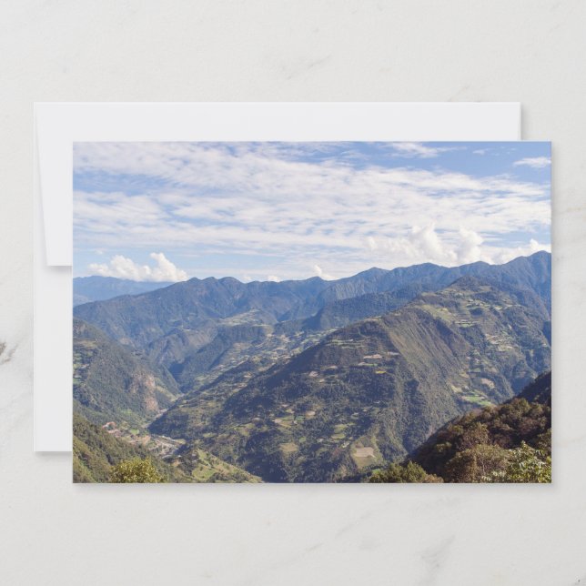 Convite Montanhas orientais pacíficas do Butão - Himalaya (Frente)