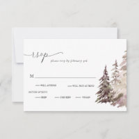 Montanhas Placa RSVP de Casamento Russo do Deserto