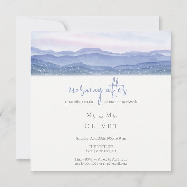 Convite Montanhas Roxas Manhã Após (Frente)