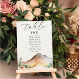 Convite Montanhas russas | Desert Wedding Table Number