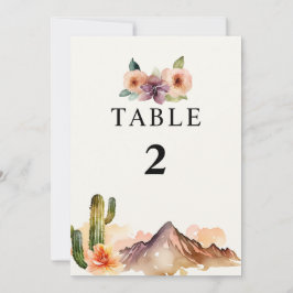 Convite Montanhas Rústicas | Número da Mesa de Casamento n