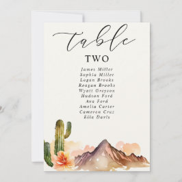 Convite Montanhas Rústicas | Número da Mesa de Casamento n