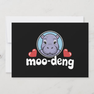 Convite Moo Deng Porco Saltitante em Imagem Tailandesa de 