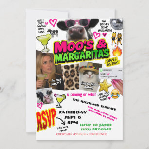 Convite Moo Moos e Margaritas