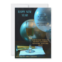 Moody Blue Champagne Flute de Ano Novo