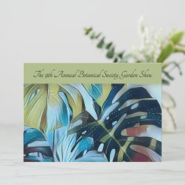 Convite Moody Blue Monstera Botanical Mail Promo An