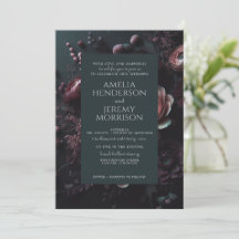 Moody Floral escuro com código QR