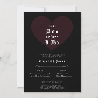 Convite Moody Gothic Bridal Shower Invitation