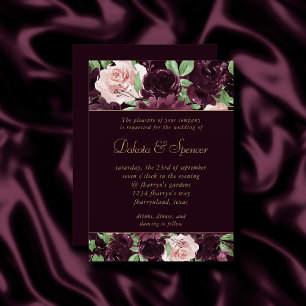 Convite Moody Passion   Vinho Roxo-Rosa