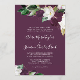 Convite Moody Purple Blooms | Casamento Tradicional de Ame