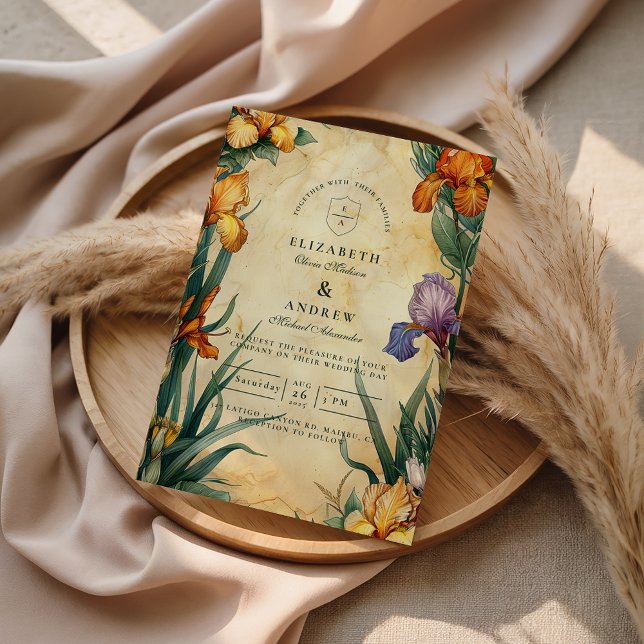 Convite Moody Tropical Floral Wedding (Criador carregado)