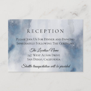 Convite Moody Watercolor Wash Recepção de casamento