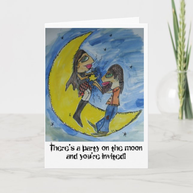 Convite Moon Party (Frente)