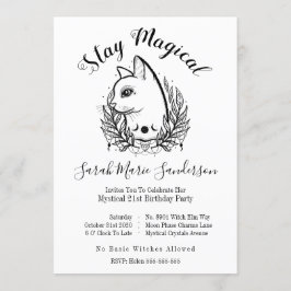 Convite Moonfase do Dia das Bruxas Místico de aniversário 