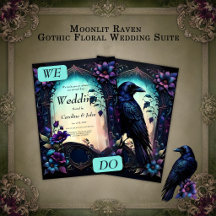 Moonlit Raven | Suite de Noiva Floral Gótica. 