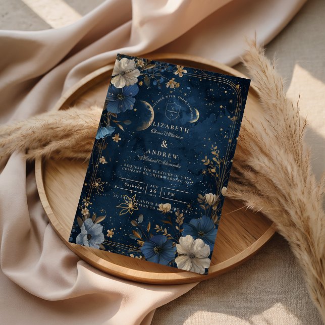 Convite Moonlit Starflower Wedding (Criador carregado)