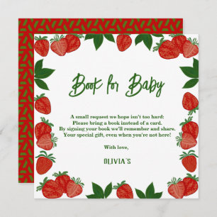 Convite Morango Berry Fruta doce Doce doçura bebê