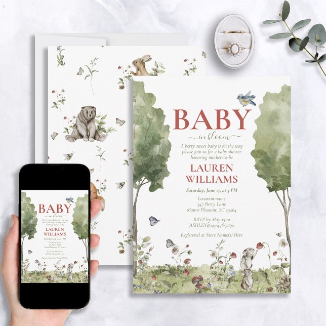 Convite Morango de Morango Bebê de Sangue em Chá (Criador carregado)