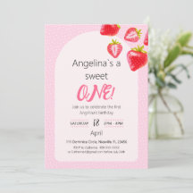 Convite Morango Doce