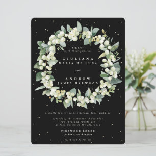 Convite Morango Negra Grande + Casamento Eucalyptus Wreath