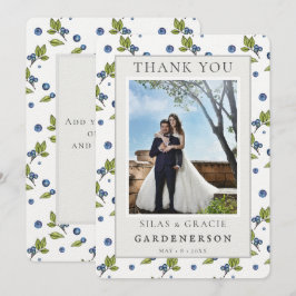 Convite Morangos Azuis Casa de Campo Obrigado Casamento
