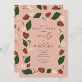 Convite Morangos Casais Brunch Chá