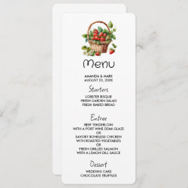 Convite Morangos frescos em uma cesta de Wicker