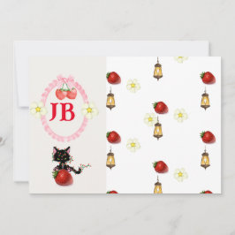 Convite Morangos Personalizados para Bebê