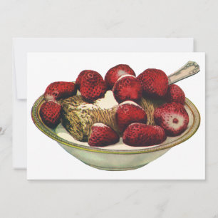 Convite Morangos saudáveis do cereal de pequeno almoço d