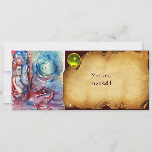 Convite MORGANA, gema pergaminho (Frente)