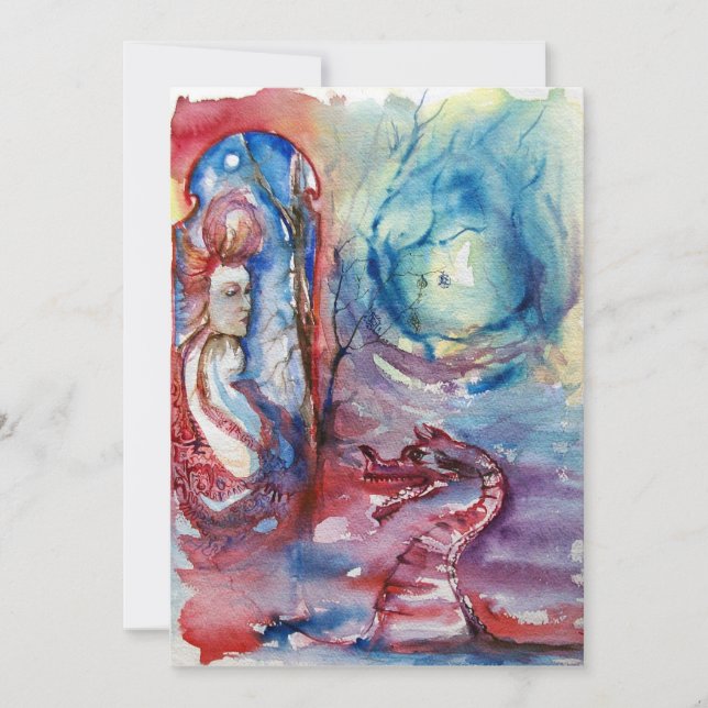 Convite MORGANA , rosa azul (Frente)