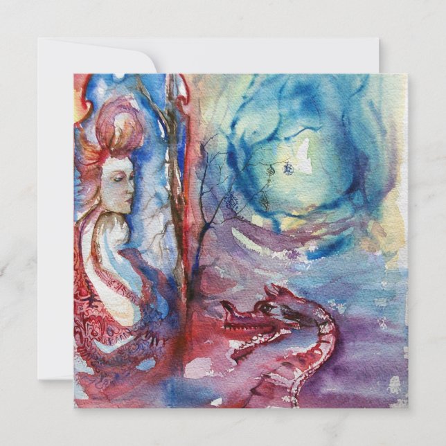 Convite MORGANA , rosa azul (Frente)