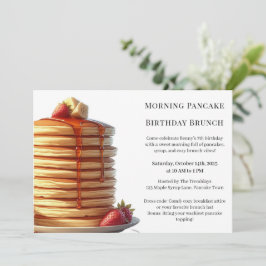 Convite Morning Pancake Birthday Brunch | Cozy Weekend