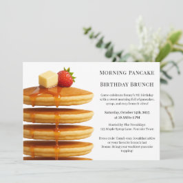 Convite Morning Pancake Birthday Brunch | Cozy Weekend