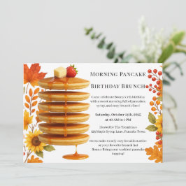 Convite Morning Pancake Birthday Brunch | Cozy Weekend