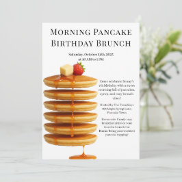 Convite Morning Pancake Birthday Brunch | Cozy Weekend