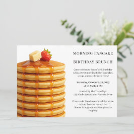 Convite Morning Pancake Birthday Brunch | Cozy Weekend