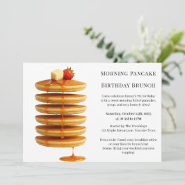 Convite Morning Pancake Birthday Brunch | Cozy Weekend