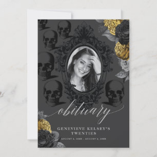 Convite Morte à minha carta de obituário da juventude pret