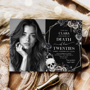 Convite Morte A Minha Foto De aniversário de 30 anos Flora