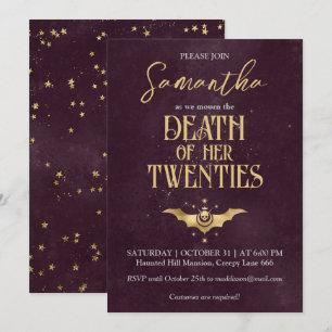 Convite Morte aos Meus Vinte Anos Festa de Aniversário de