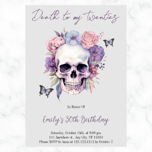 Convite Morte às minhas 20 flores do crânio todo ano Anive