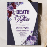 Convite Morte às minhas Anos 50 Floral 60ª Festa de aniver<br><div class="desc">Esta é uma morte para os meus Anos 50 Floral 60º Convite de aniversário!</div>