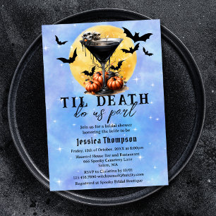 Convite Morte Gótica Nos Parte Chá de panela Martini