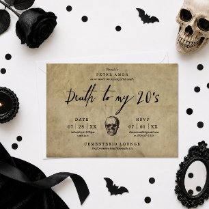 Convite Morte para a minha festa dos 20 anos