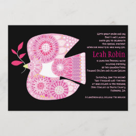 Convite MOSAIC DOVE DA PEACE Jewish Baby Naming Invitation
