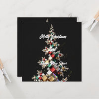Mosaico Abstrato Futurista de Natal 3D -