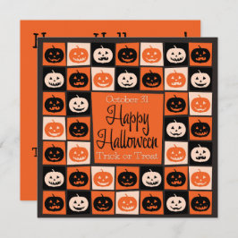 Convite Mosaico de abóbora do Halloween